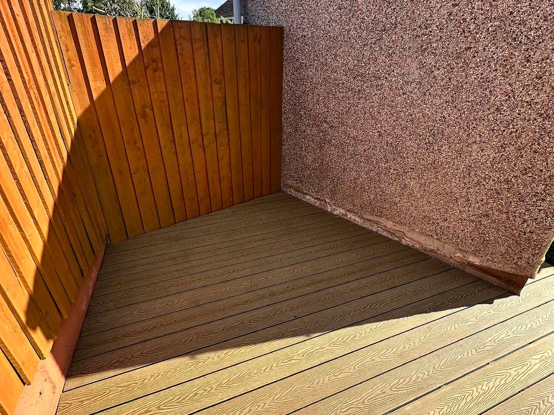 Garden transformation with new paving, fencing and edging