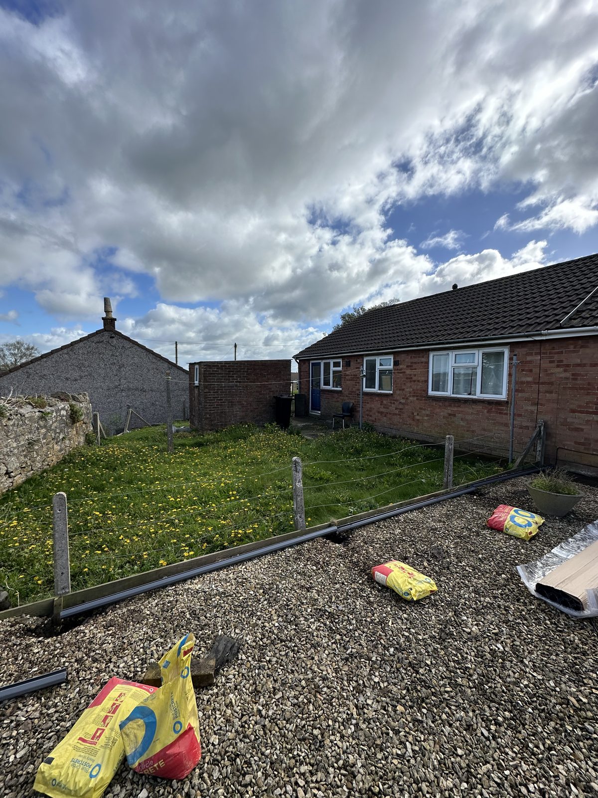 Before: a tired, exposed garden boundary in Cardiff