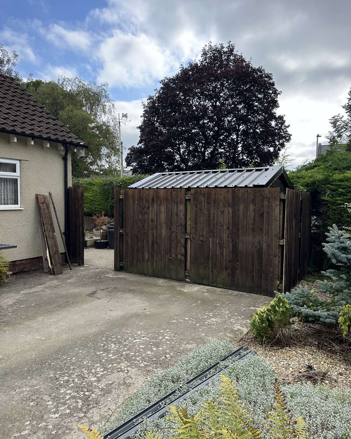 The original driveway opening before the gate was fitted.