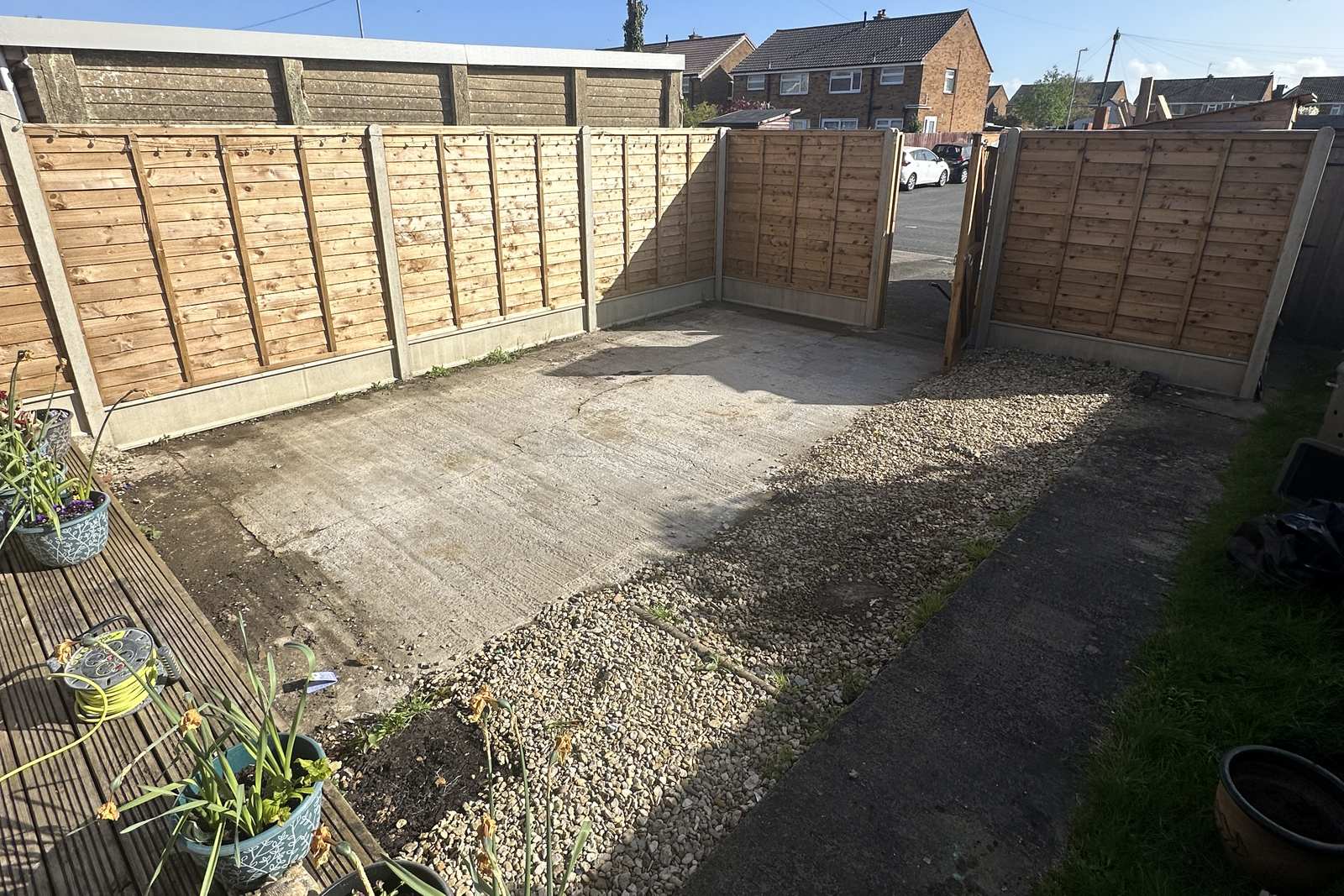 Garden area before the patio was laid.